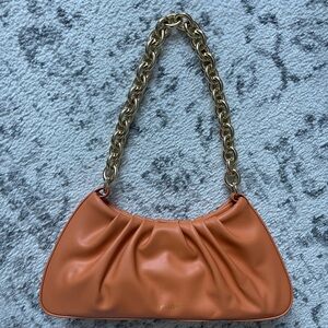 JW Pei Orange Shoulder Bag with Gold Chain